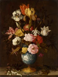 Blomster i en Wan-Li vase